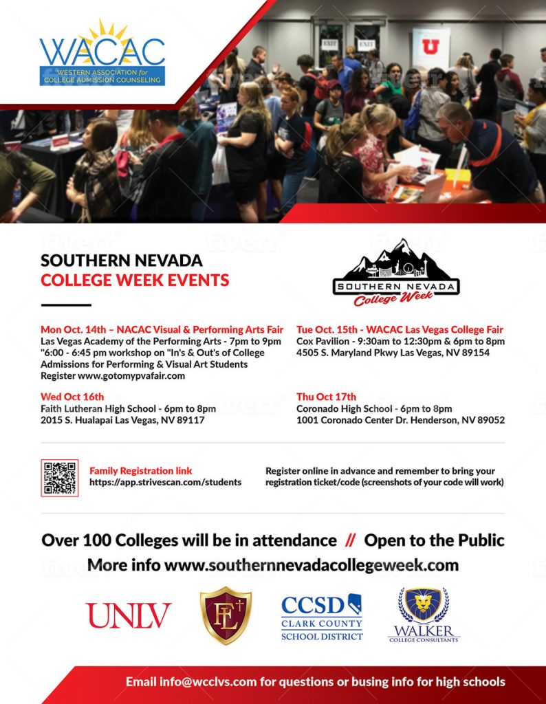 Las Vegas College Fair 2023 Southern Nevada College Week | Nevada Learning Academy @ Ccsd