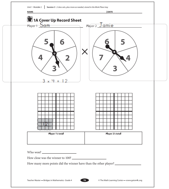 Bridges in Mathematics Grade 4 Student Book Unit 1 Module 2 Answer Key