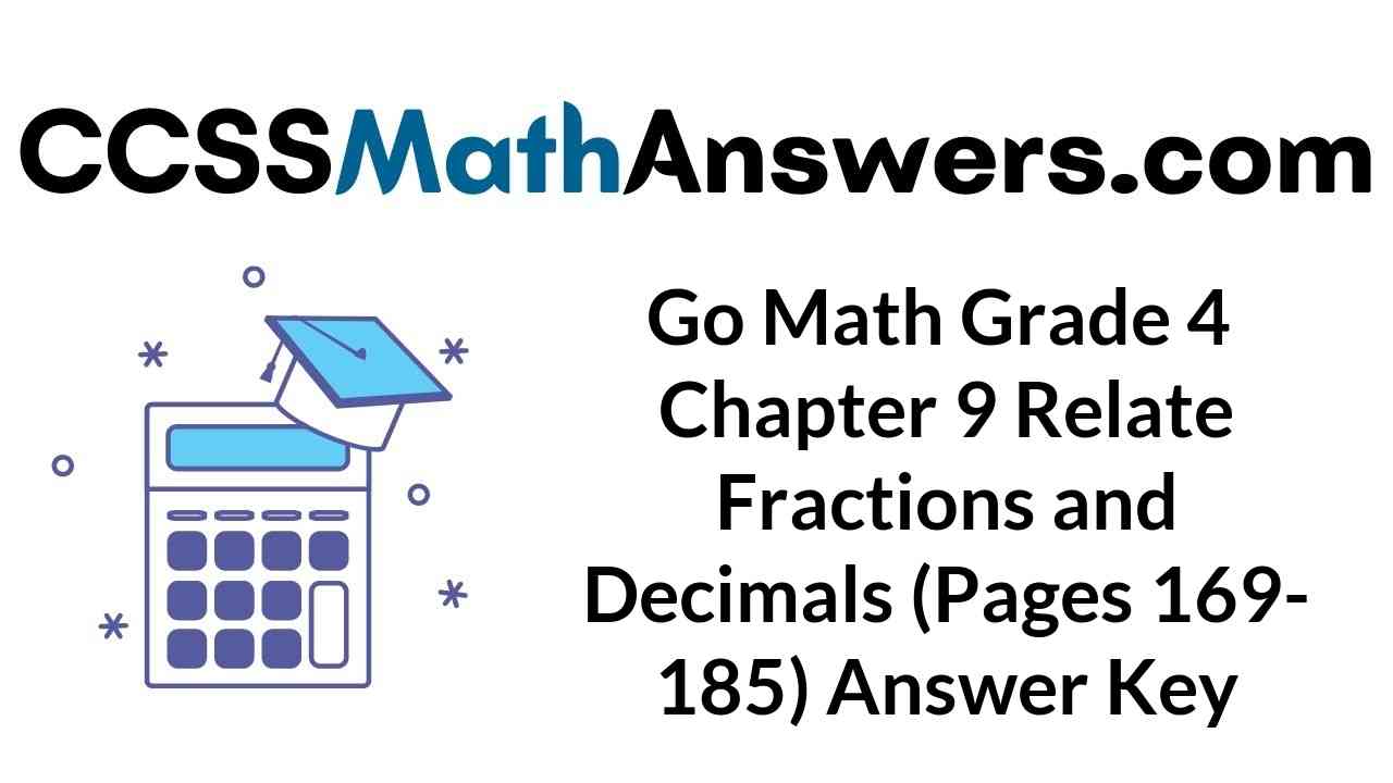 Go Math Grade 4 Answer Key Homework Practice FL Chapter 9 Relate