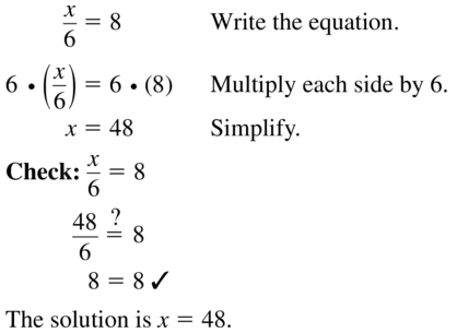 Big Ideas Math Algebra 1 Answers Chapter 1 Solving Linear Equations