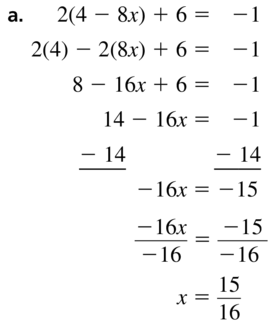 Big Ideas Math Algebra 1 Answers Chapter 1 Solving Linear Equations