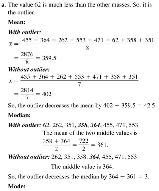 Big Ideas Math Algebra 1 Answers Chapter 11 Data Analysis and Displays
