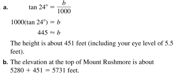 Big Ideas Math Algebra 2 Answers Chapter 9 Trigonometric Ratios and
