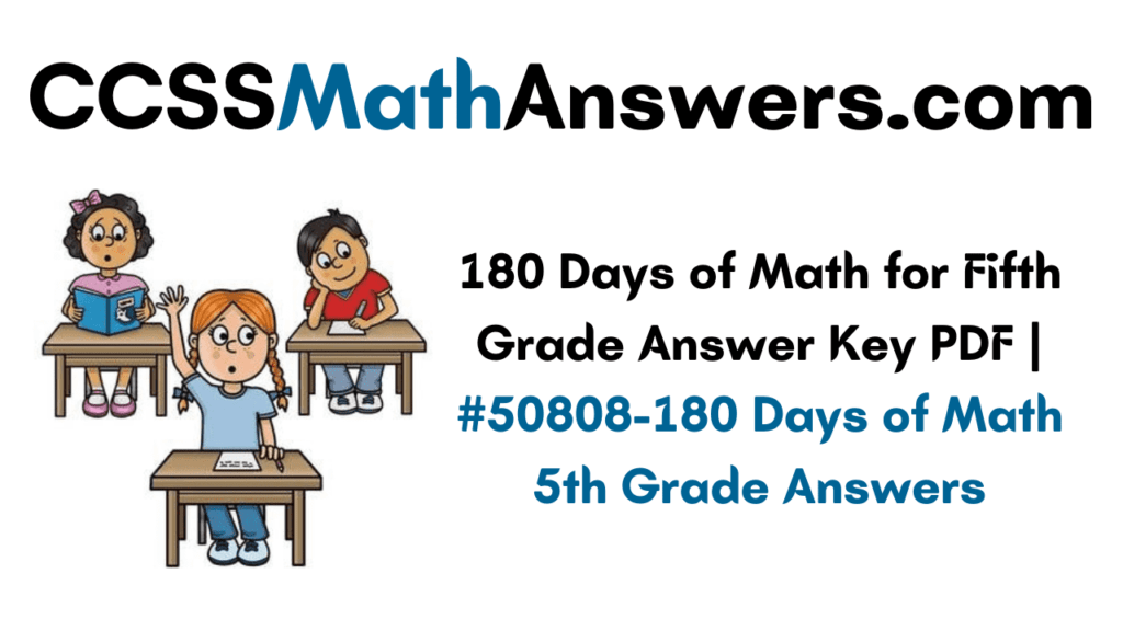 180 Days of Math for Fifth Grade Answer Key PDF | #50808-180 Days of