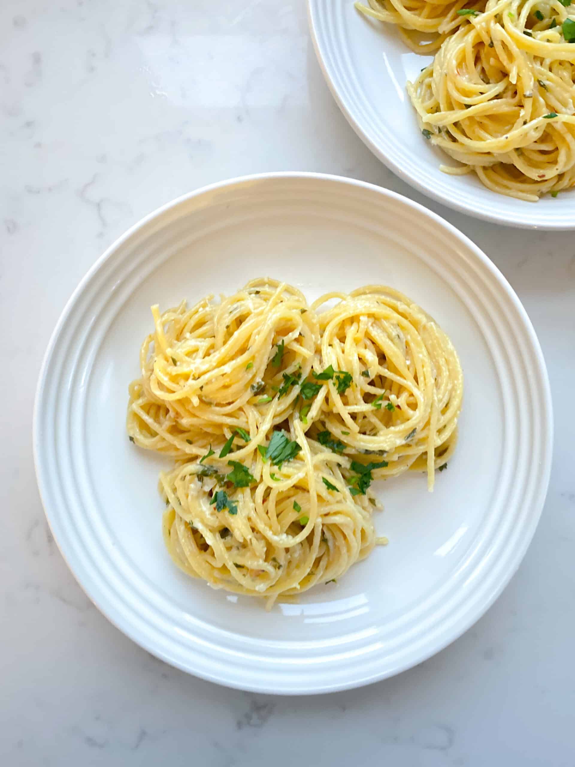 Creamy Lemon Garlic Pasta CC's Table