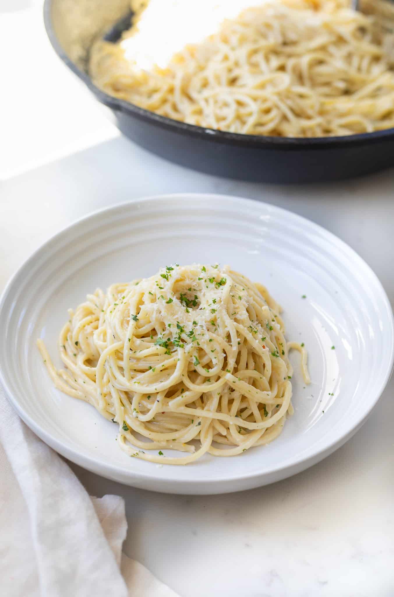 Creamy Lemon Garlic Pasta CC's Table