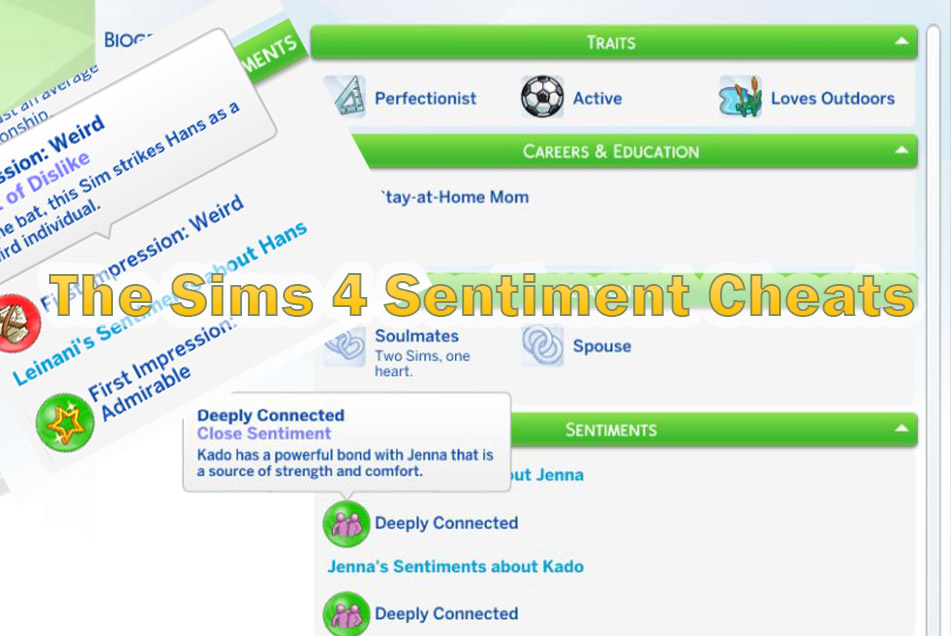 The Sims 4 Sentiment Cheats CC The Sims