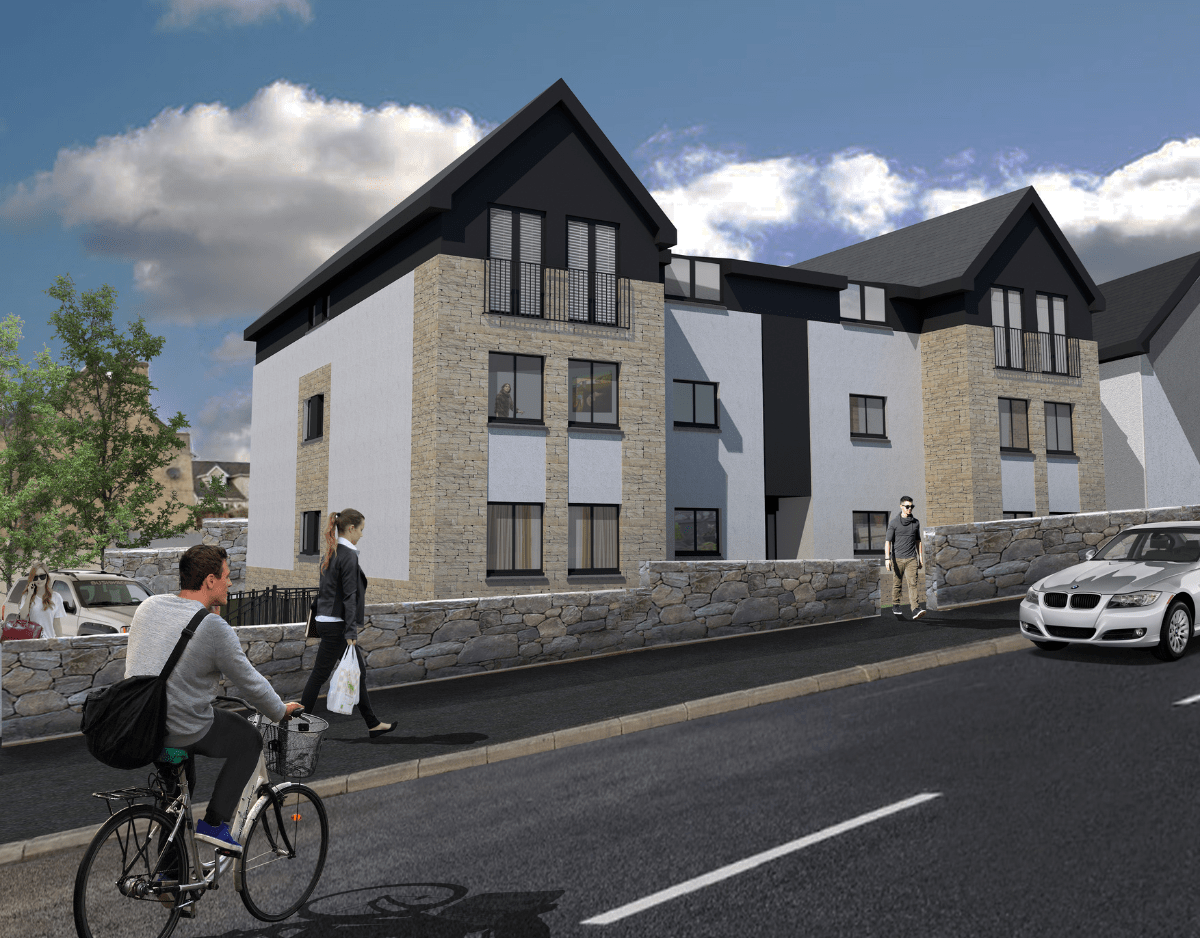 Caledonian Road, New Build Flatted Development, Wishaw CD Architects