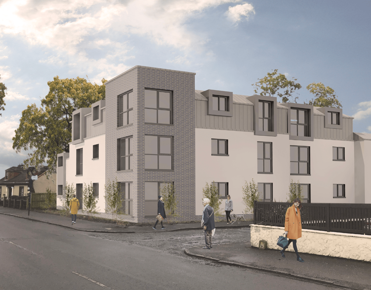 Woodside Street, New Build Flatted Development, Coatbridge CD Architects