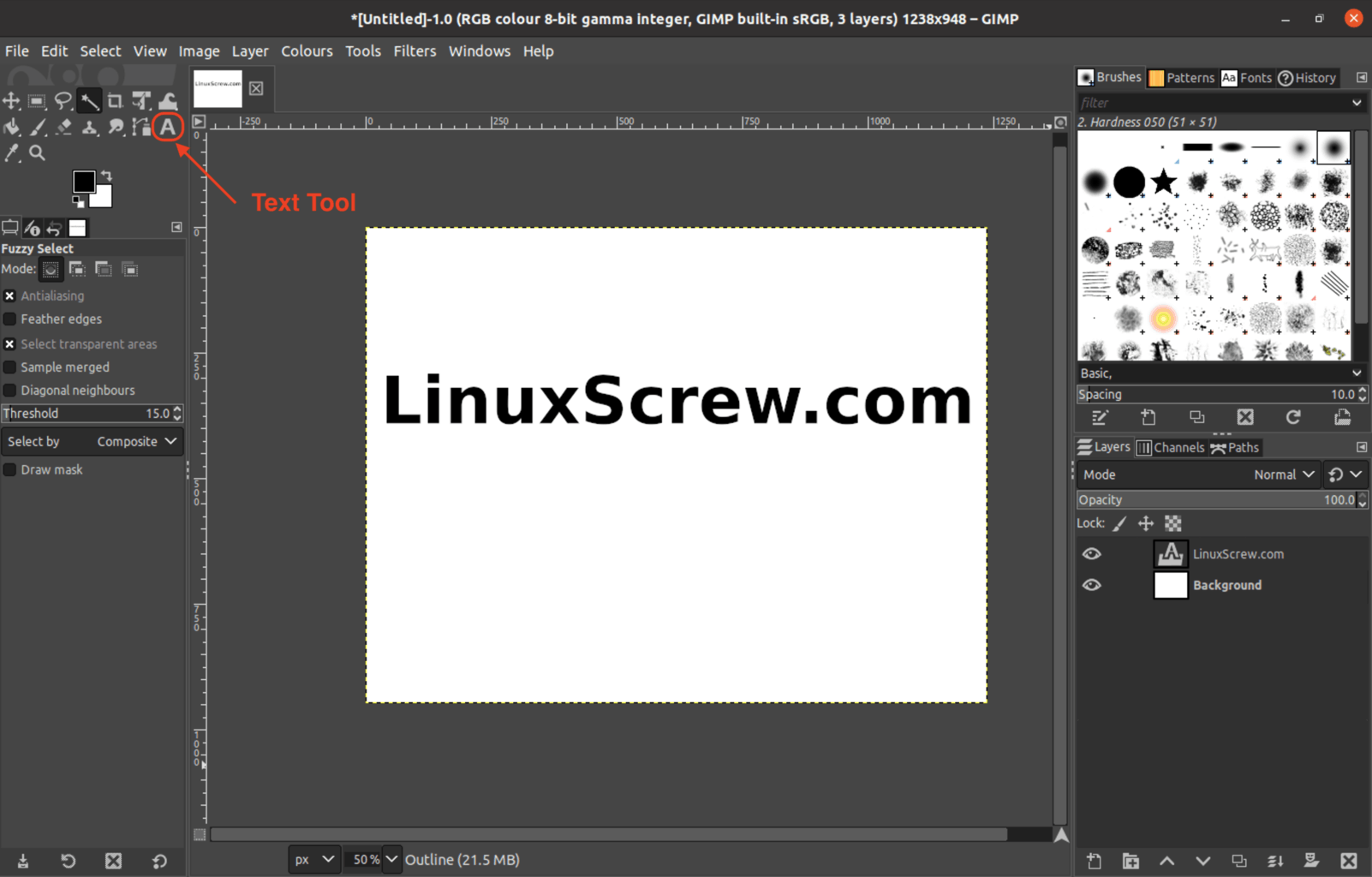 Quickly and Easily Outlining Text in GIMP 2 [3 Easy Steps]