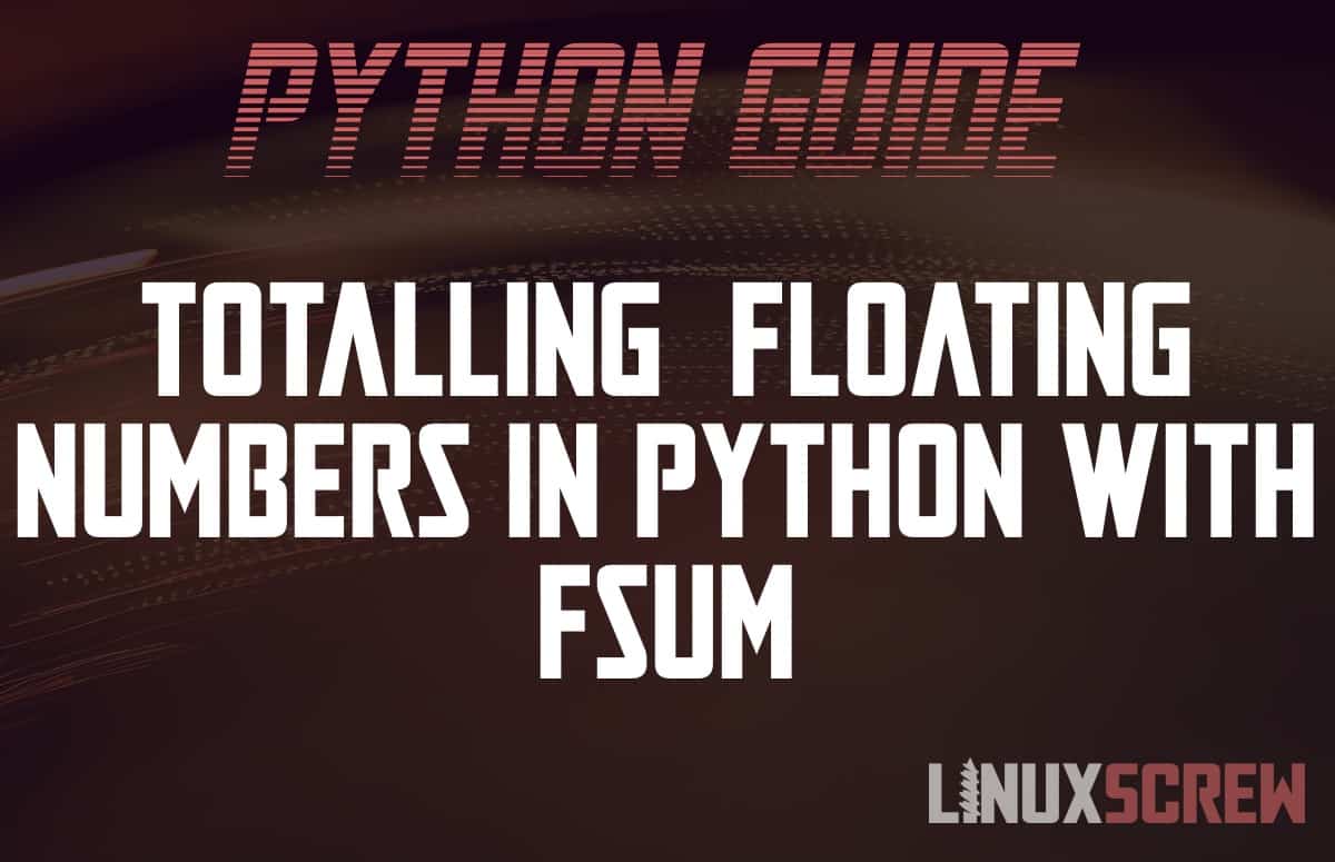 Python Add floating numbers accurately with math.fsum()