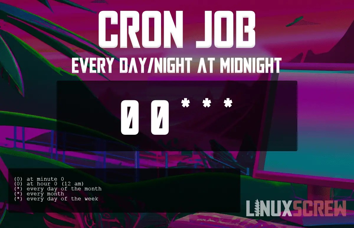 Cron Job Every Day/night At Midnight (Crontab)