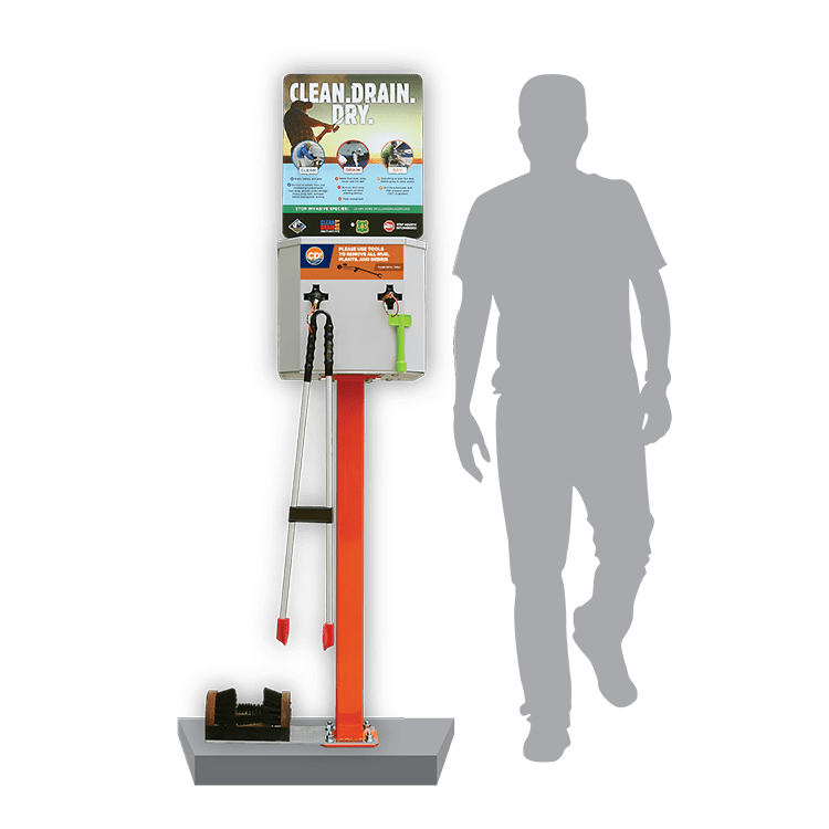 Invasive species prevention products and waterless cleaning equipment that help stop the spread