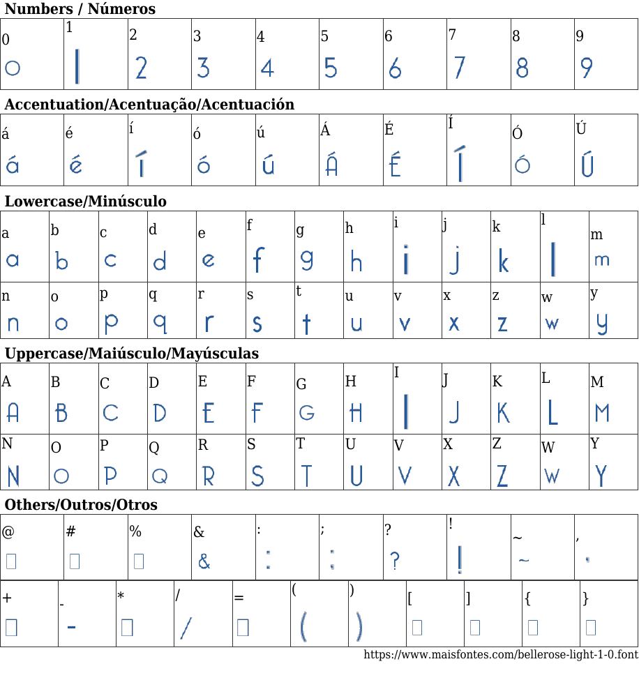 Bellerose Light Descargar Fuente Gratis MaisFontes