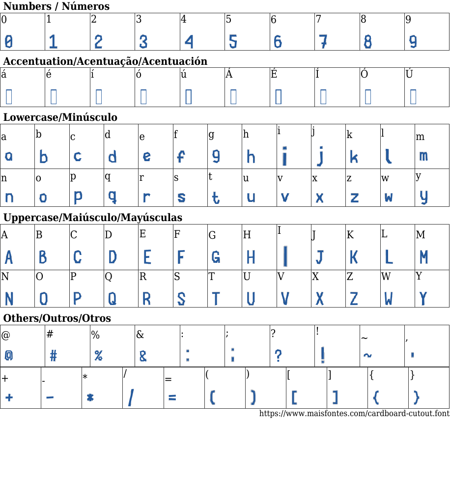 Cardboard Cutout Free Font Download MaisFontes