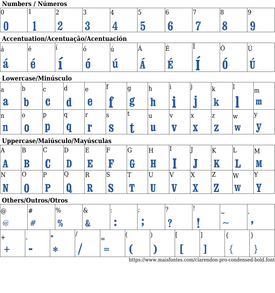 Clarendon Pro Condensed Bold Free Font Download MaisFontes