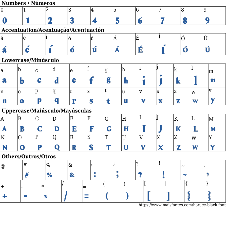 Horace black Baixar Fonte Grátis MaisFontes