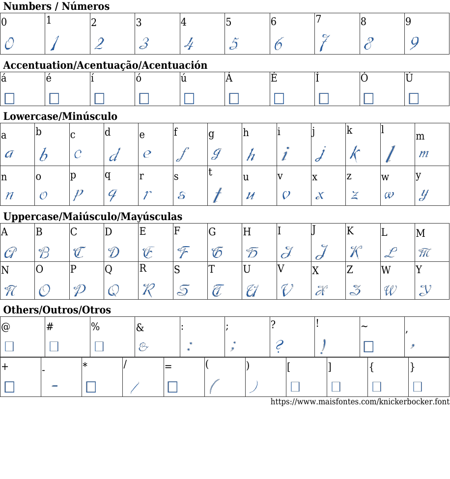 Knickerbocker Free Font Download MaisFontes