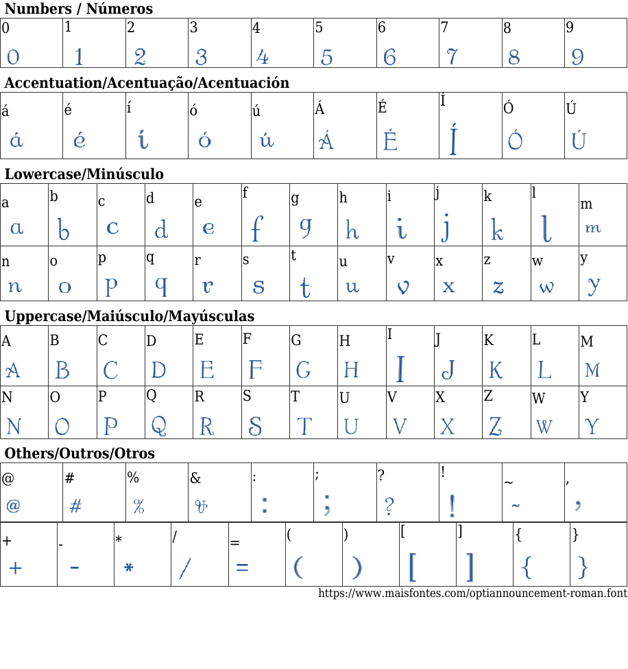 OPTI Announcement Roman Baixar Fonte Grátis MaisFontes