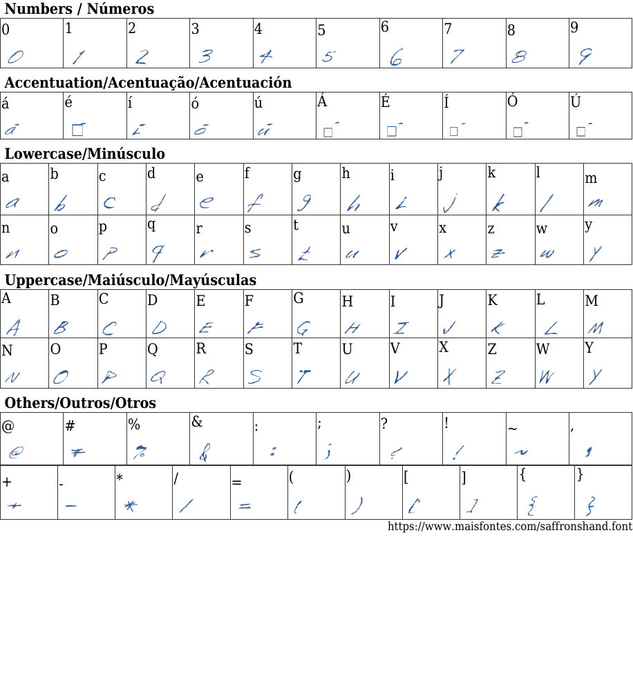 Saffrons Hand Baixar Fonte Grátis MaisFontes