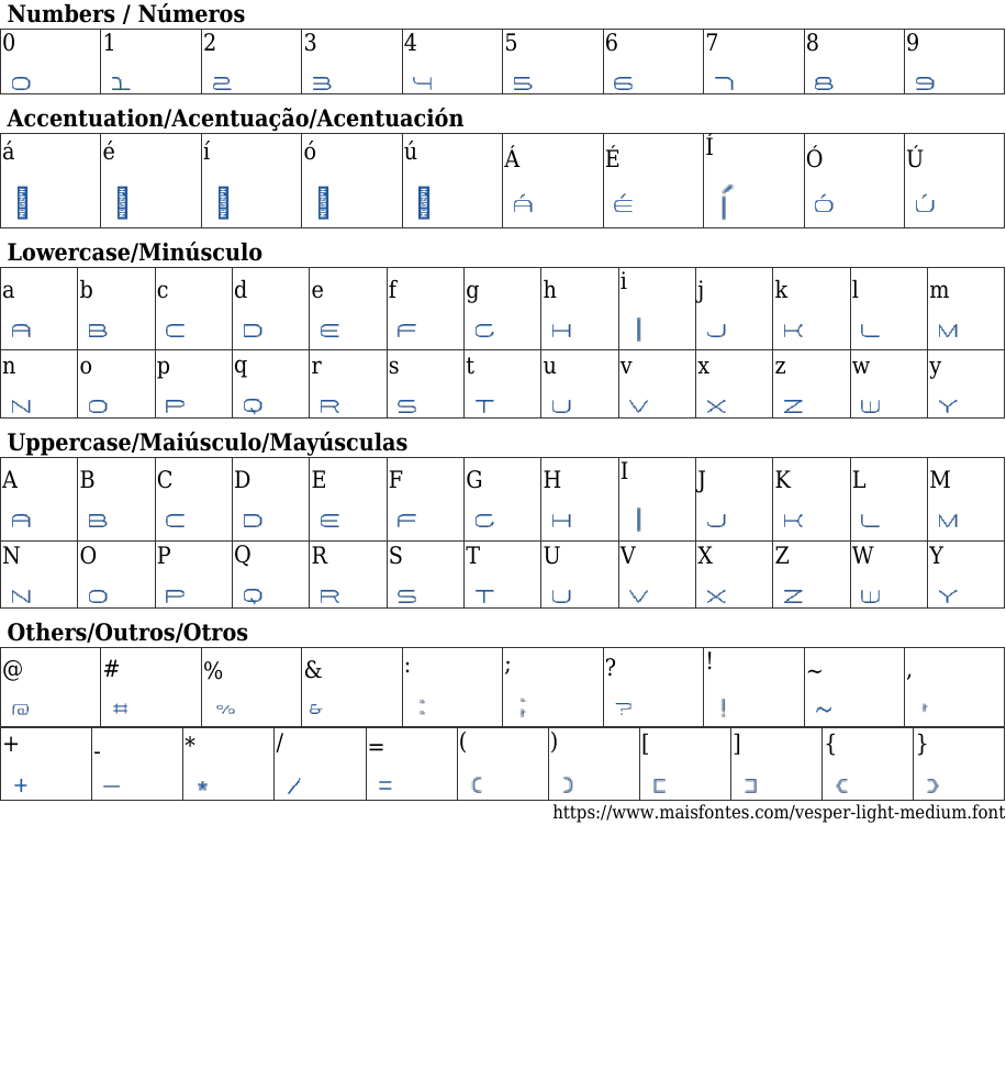 Vesper Light Medium Free Font Download MaisFontes