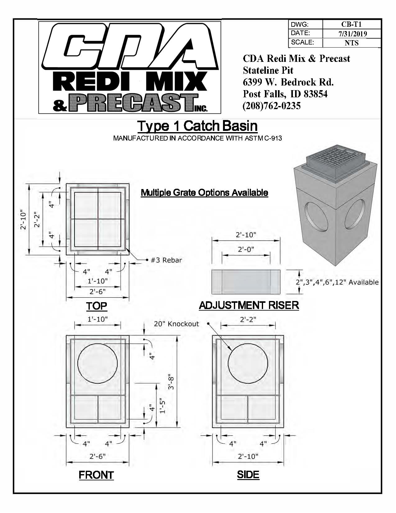 CDA Redi Mix Product Catalog
