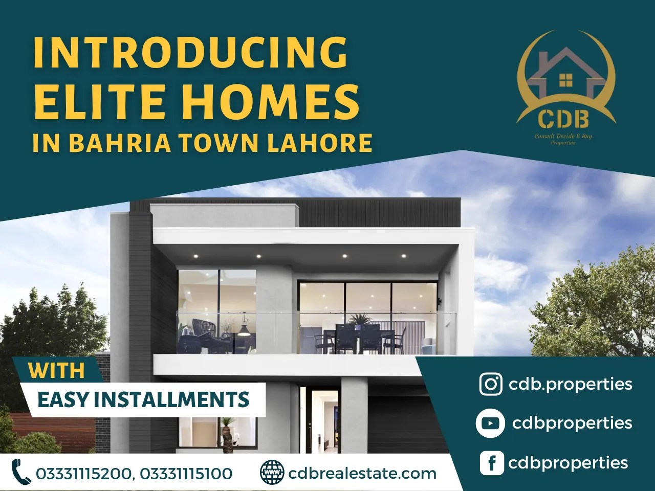 Introducing Elite Homes in Bahria Town Lahore With Easy Installments