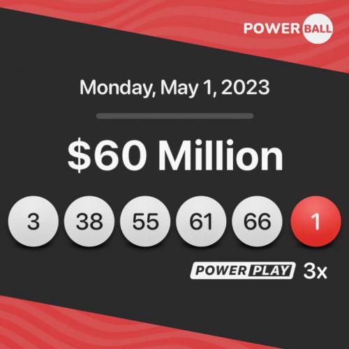 Resultados Powerball winning numbres of the lottery lunes 1 de mayo