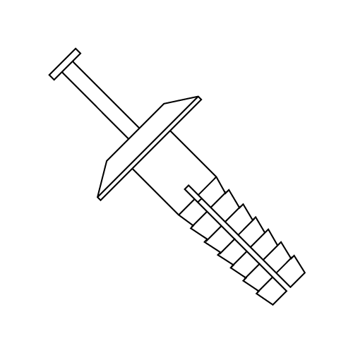 1/4X3/4 Plastic Drive Rivets w/Plastic Pin White Nylon CDE