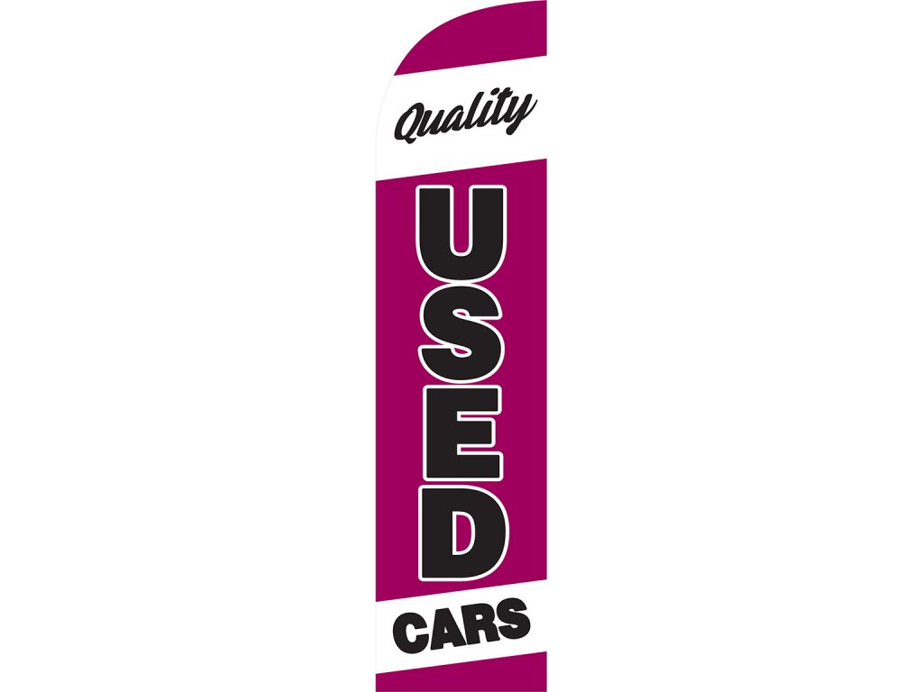 Quality Used Cars Maroon Feather Flag Cdgraphics