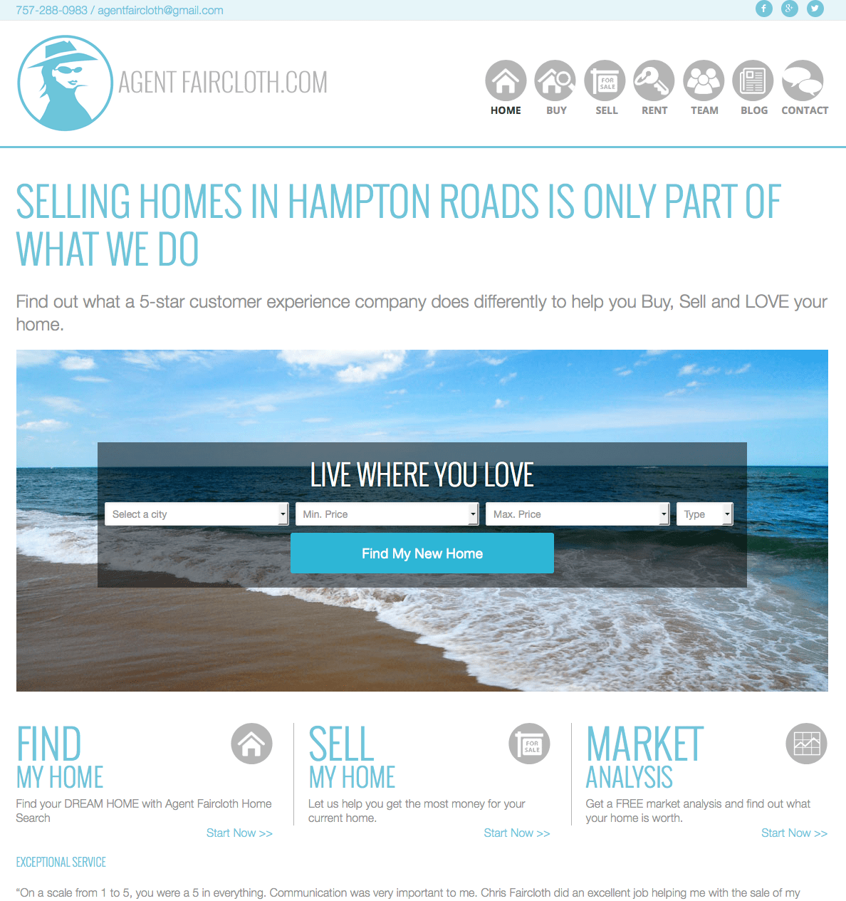 Virginia Beach Real Estate site CDG Marketing &  Design