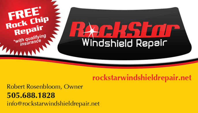 RockStar Windshield Repair Business Cards Design Portfolio CDG