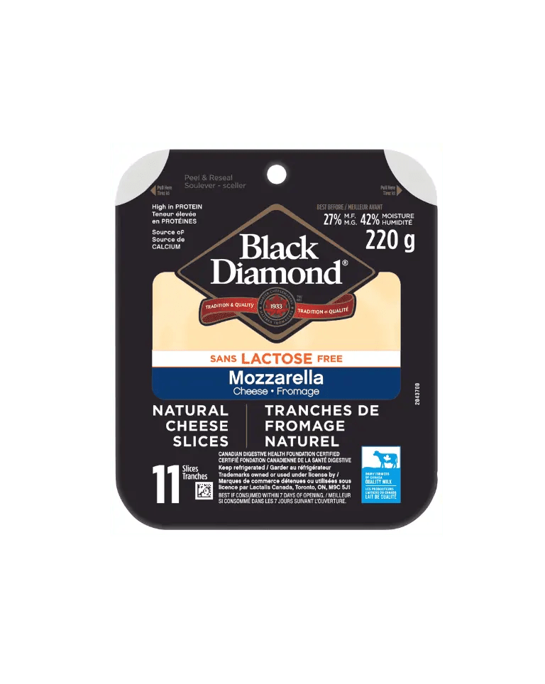 Black Diamond Lactose Free Cheese CDHF Certified Products Canadian