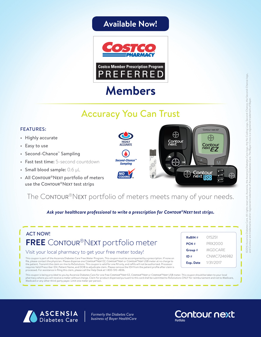 Free Bayer Contour®Next Meter Coupon Winter 2016 Issue CDiabetes