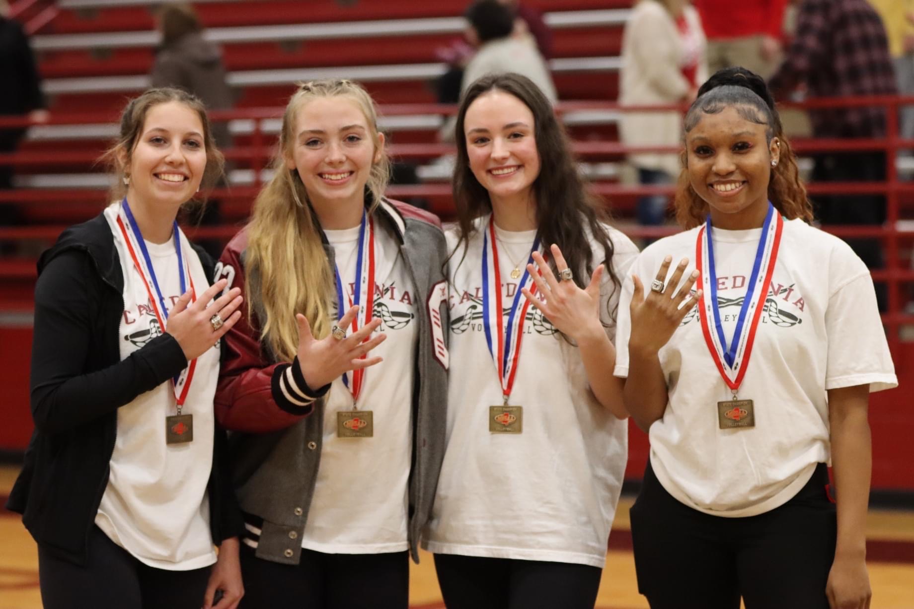 Photo Caledonia volleyball seniors honored with ring ceremony The