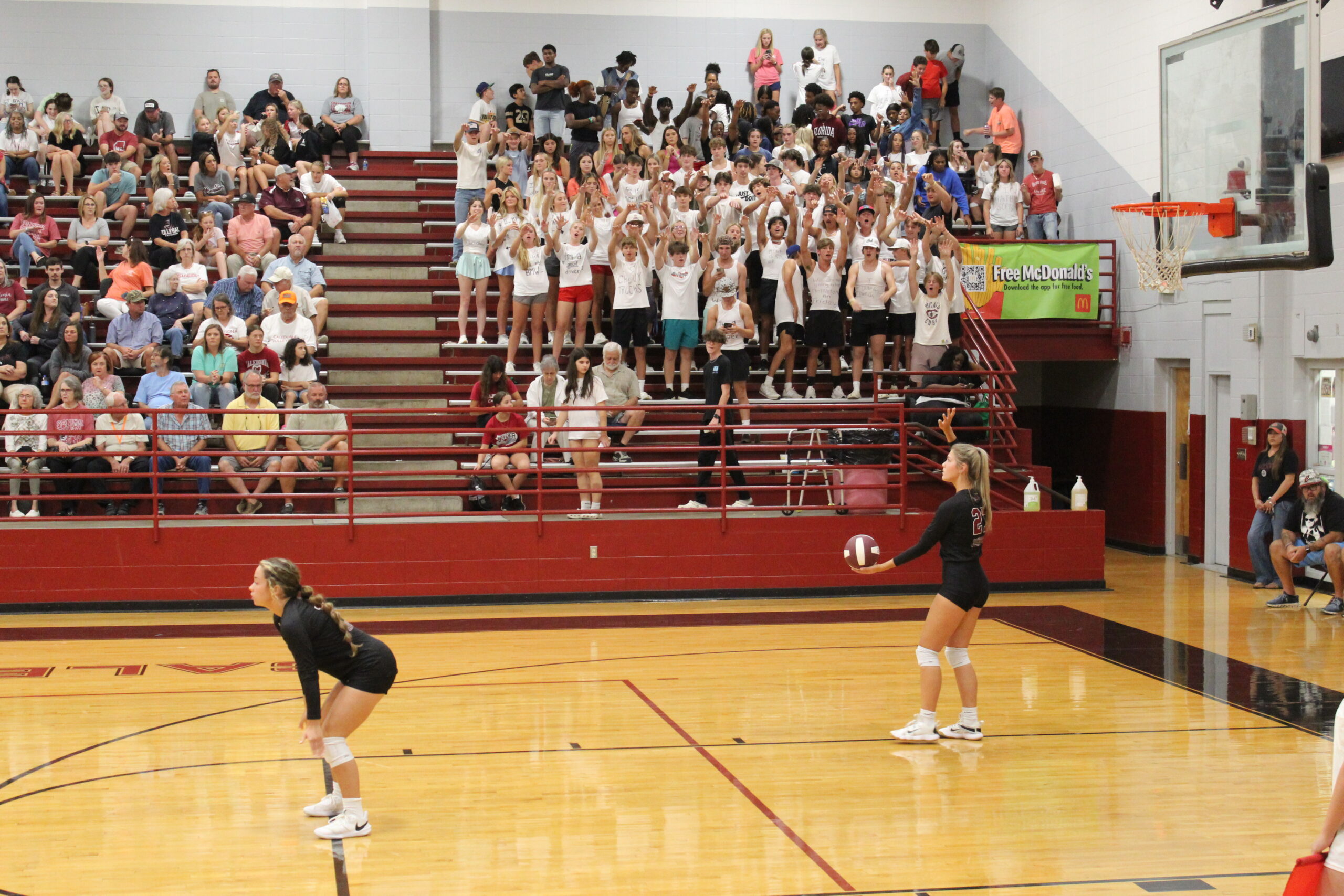 Caledonia volleyball slow start, advances to quarterfinals