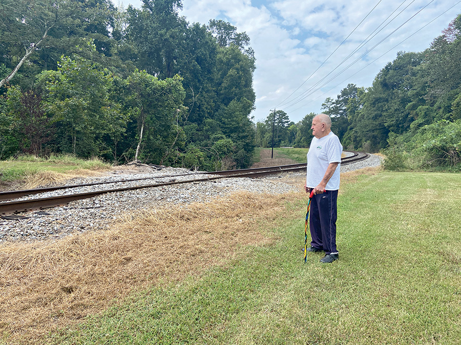 Railroad blocks access to man’s land; threatens to prosecute if he crosses track The Dispatch