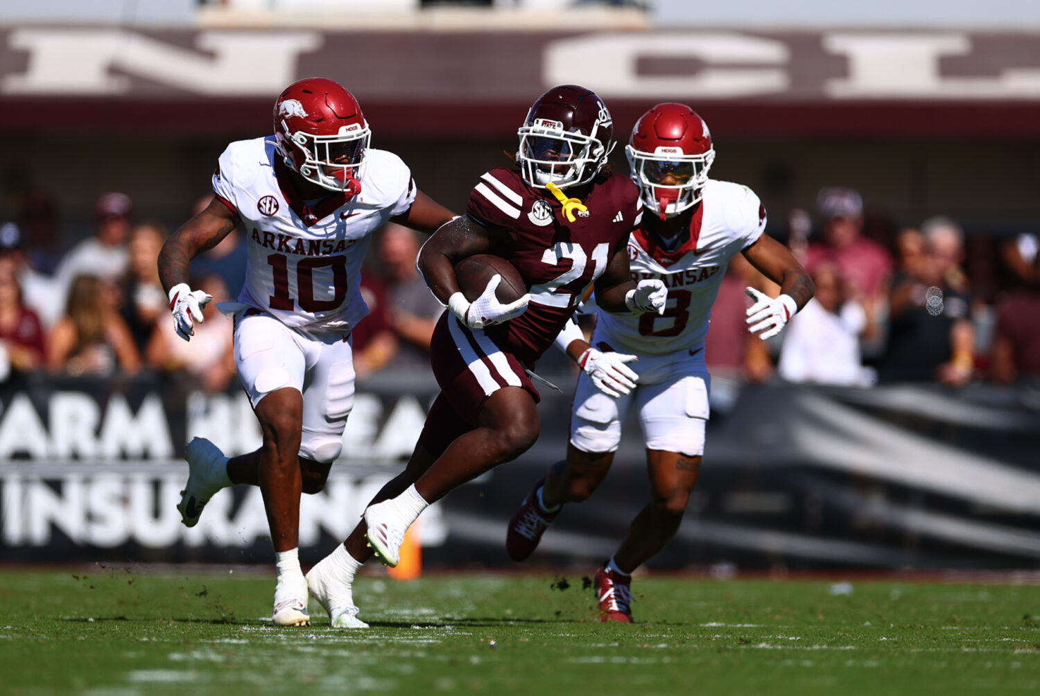 Arkansas shreds Mississippi State’s depleted defense, sends Bulldogs to
