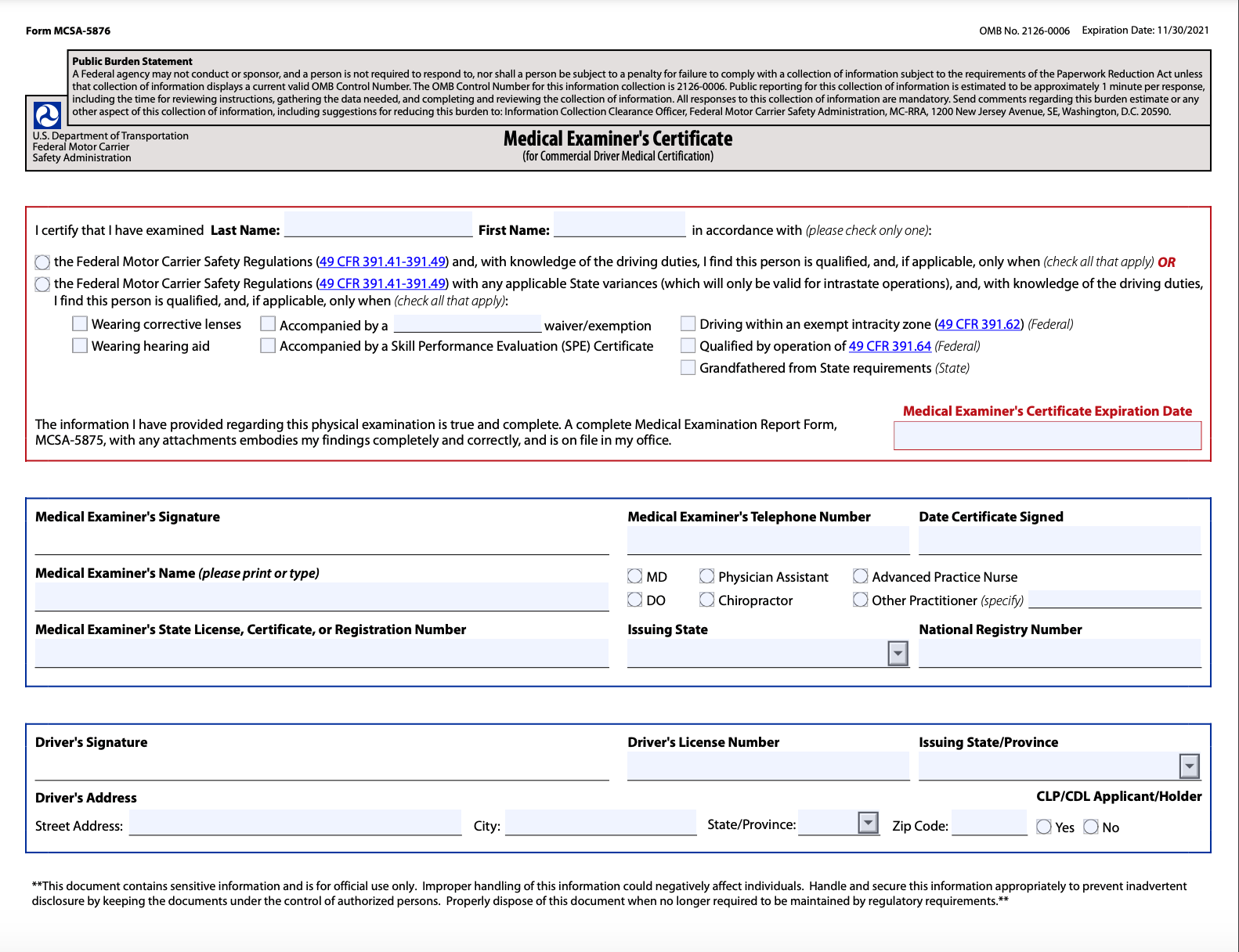 Printable Dot Medical Card
