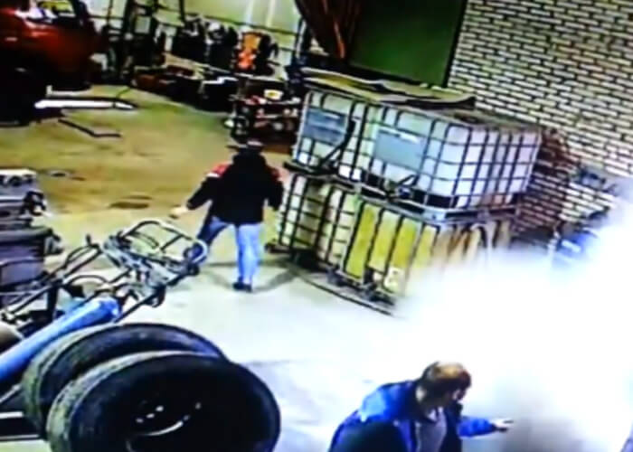 VIDEO: Insane Tire Explosion