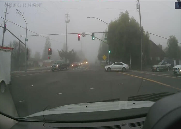 Video Car Cuts Off Driver, Hits Parked Pickup Truck