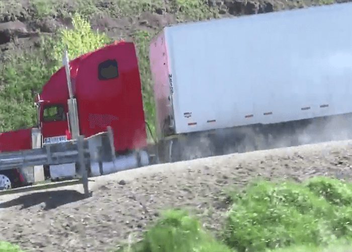 VIDEO Brakes Fail, Truck Uses Emergency Runaway Ramp