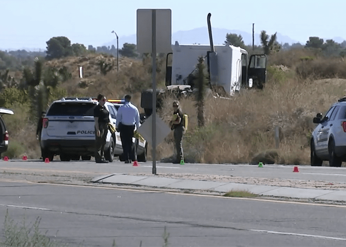 Suspect dead after ramming, shooting at police during semi truck pursuit