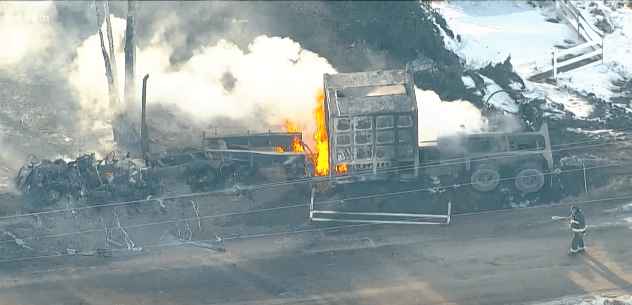 Bystander drives trucker to hospital following natural gas explosion