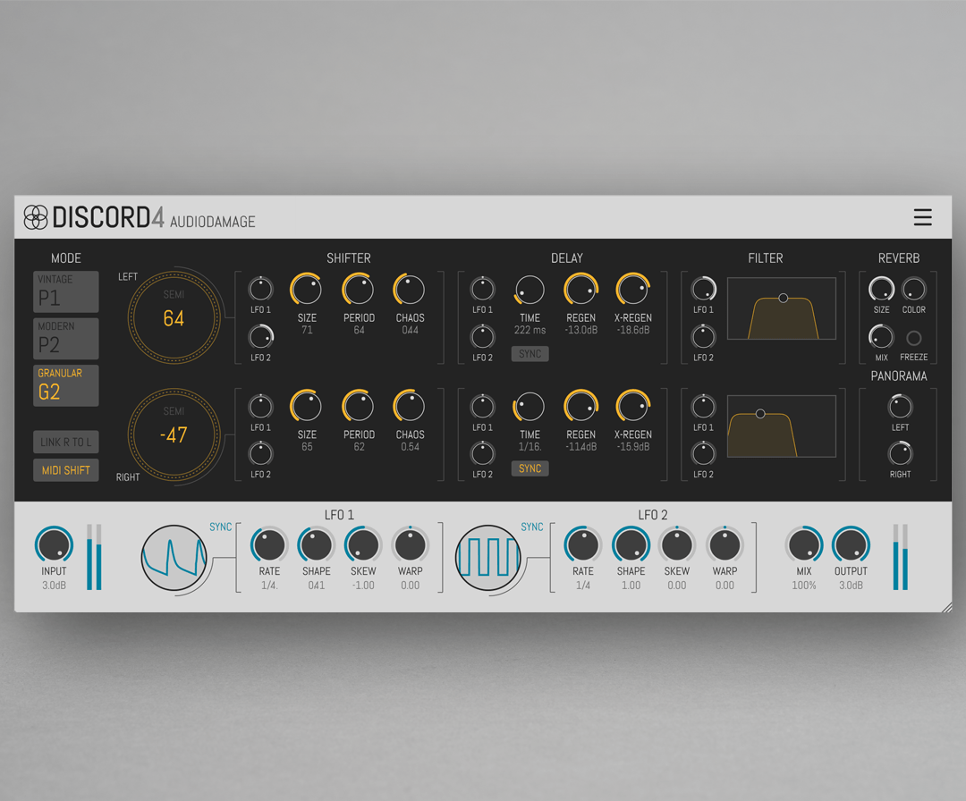 Audio Damage brings Discord4, a Dual PitchShifting Delay to iOS and