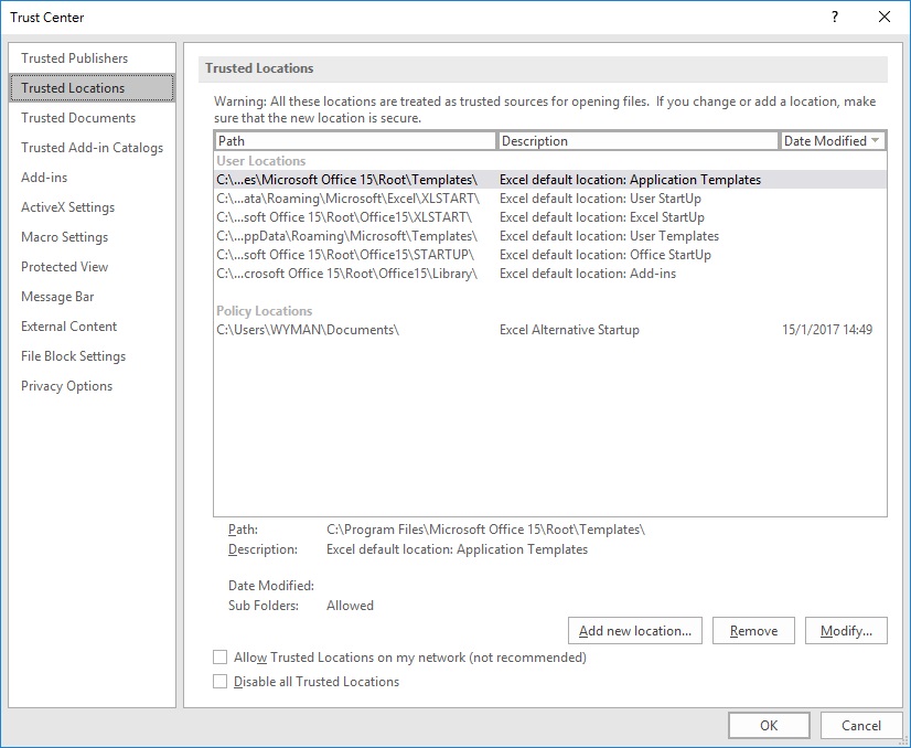 Excel Security Warning Macros have been disabled