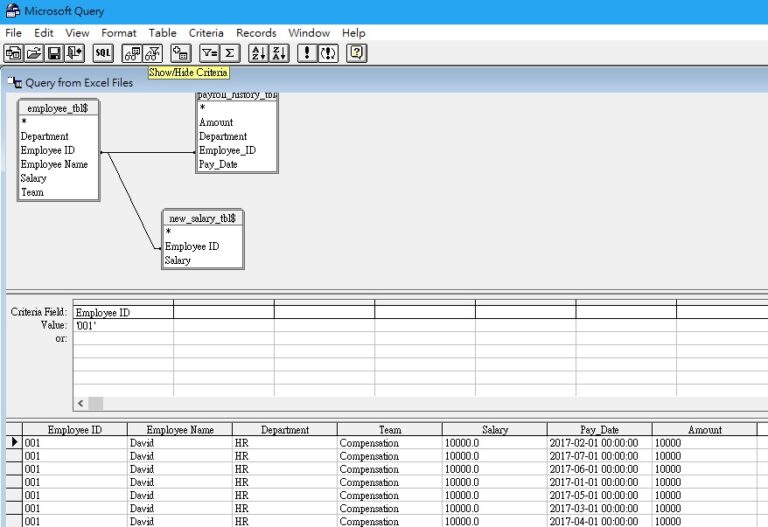 Create Excel Query and update Query AccessExcel.Tips