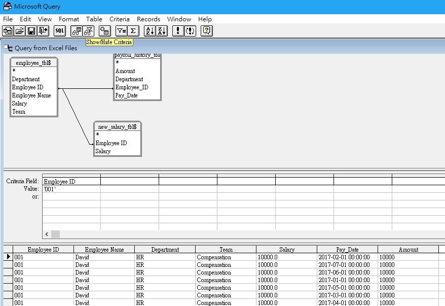 Microsoft Excel create Query and update Query 14 AccessExcel.Tips
