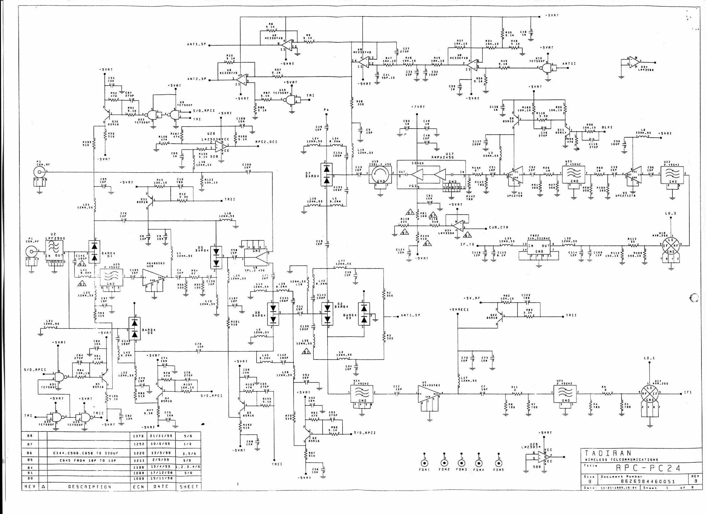RPC1 RPC 2.4 GHz, Voice system. Schematics RF module schematic 1
