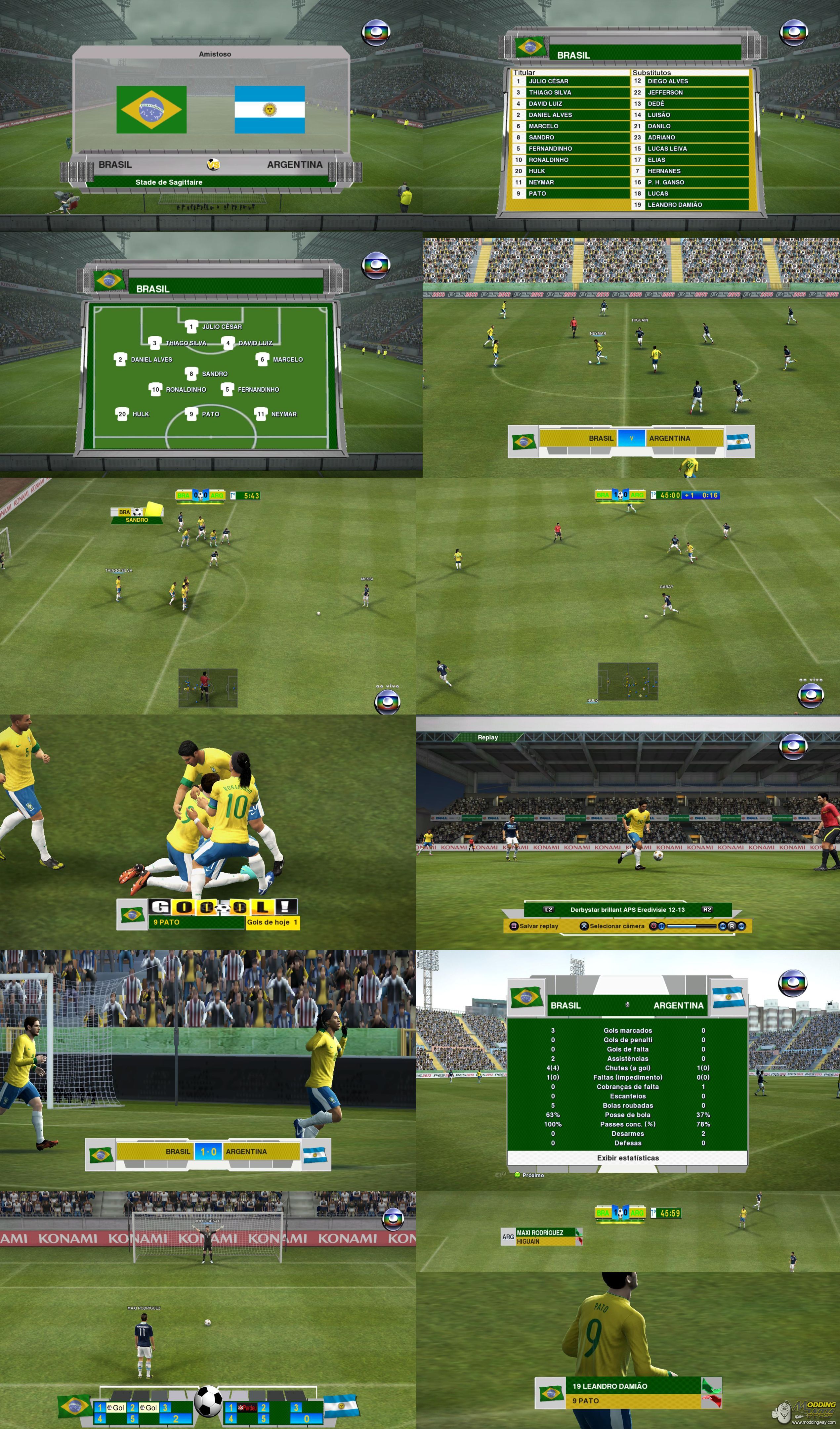 PES 2013 TV Globo Brazil Scoreboard Pro Evolution Soccer 2013 at